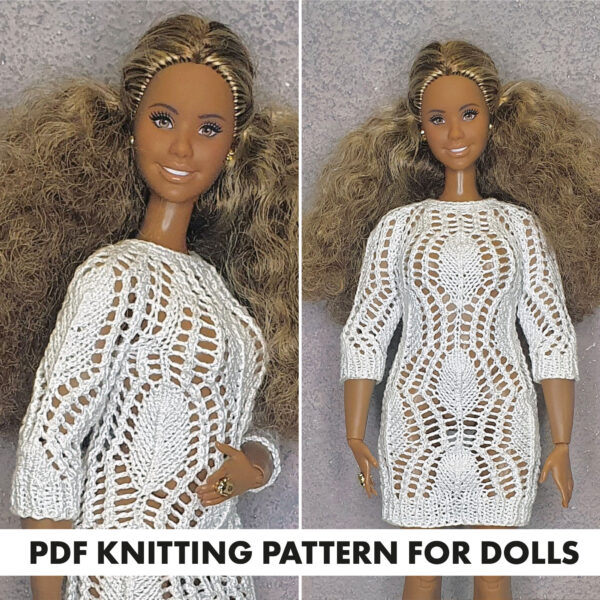 Patron à tricoter Robe pour poupée Barbie curvy