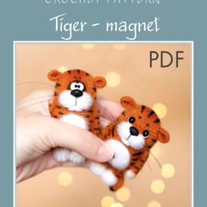 Crochet PATTERN tiger-magnet