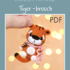 PATRÓN de ganchillo tigre-broche