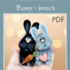 Crochet PATTERN "Bunny - brooch"