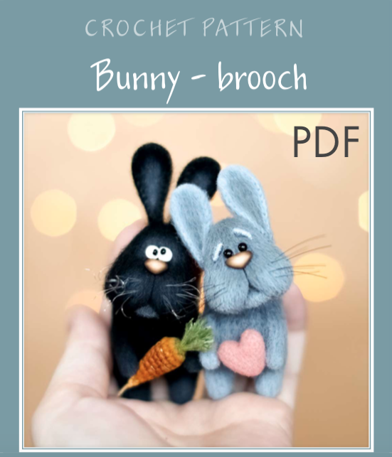 Снимок экрана 2022-04-17 в 15.17.20 Crochet PATTERN "Bunny - brooch"