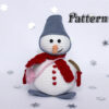Christmas Snowman pattern, Amigurumi snowman crochet toy