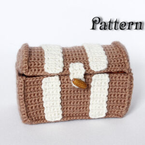 Crochet rectangular box with lid pattern, basket pattern