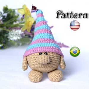 Gnome pattern, Crochet gnome toy, Handmade gnome
