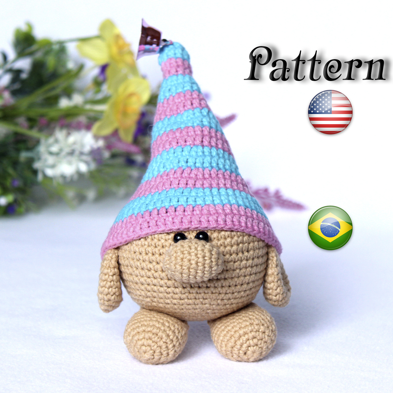 Gnome pattern, Crochet gnome toy, Handmade gnome Gnome pattern, Crochet gnome toy, Handmade gnome