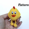 Crochet chicken pattern toy amigurumi, easter gifts