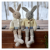 2 Little bunny knitting pattern, knitted animal pattern