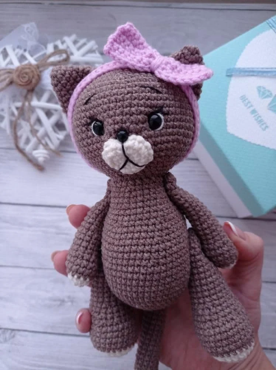 Miniature amigurumi Kitty 4.5 cm - tiny crochet kitty doll - hotsell Blythe amigurumi toy