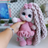 Cute plush bunny with long ears pattern