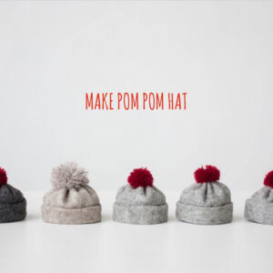 bundle mini bonnet en feutre avec pompon