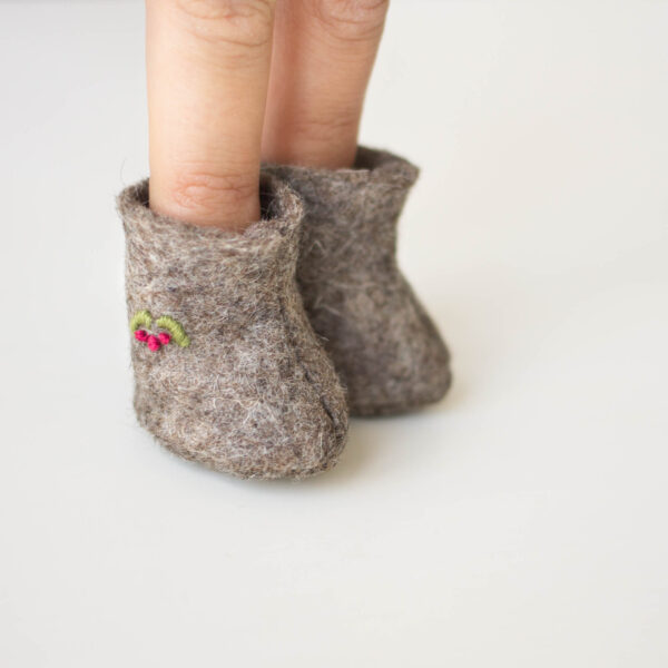 mini felt doll shoes valenki