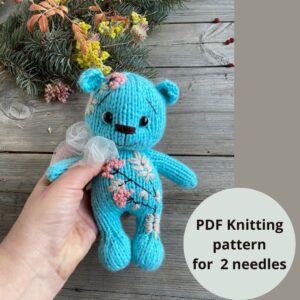 Turquoise Bear Knitting Pattern