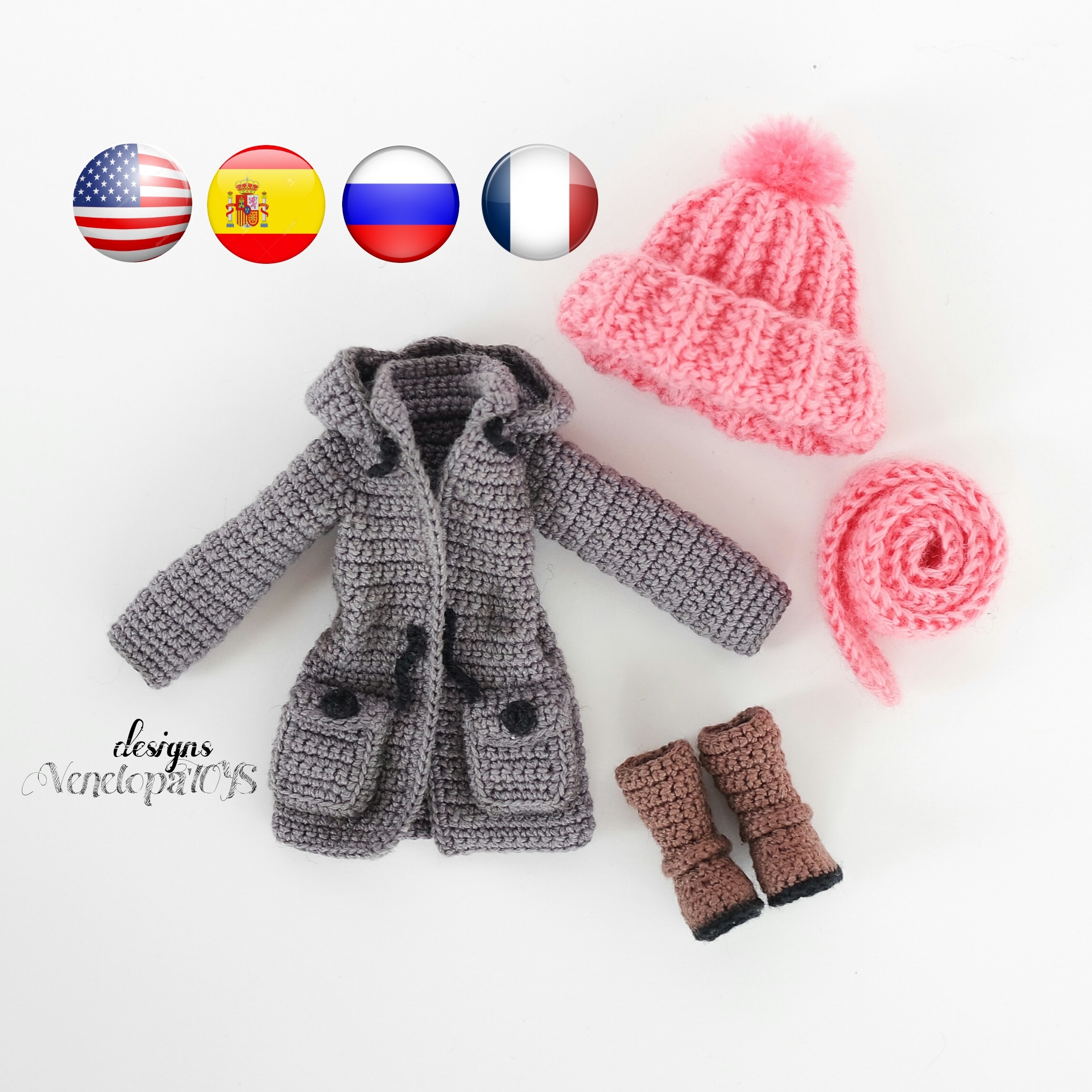 Vêtements Accessoires Poupée au Crochet - Doll - muñeca 