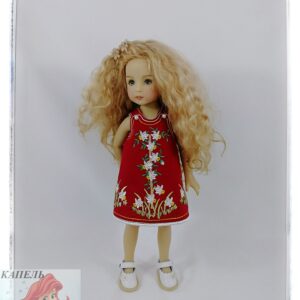 Embroidered dress for doll Dianna Effner Little Darling "Narcissus" (For Doll Size: 13 inch)
