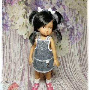 Doll clothes Dianna Effner Boneka 10 "Sundress from denim"