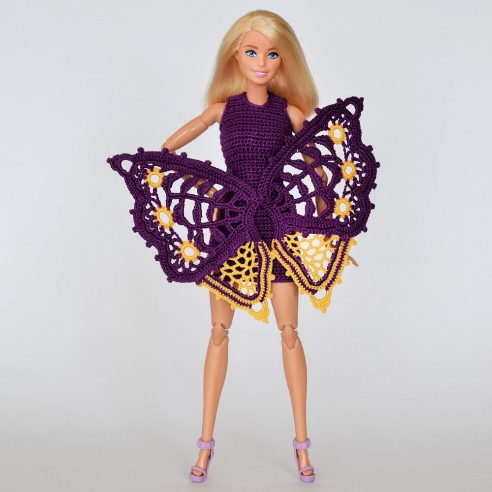 Crochet Doll Dress pattern, 