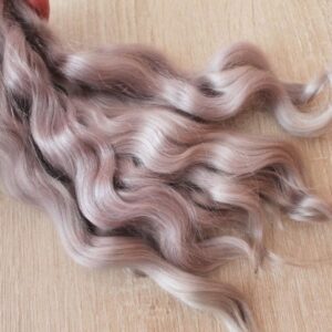 Doll hair silver pearl