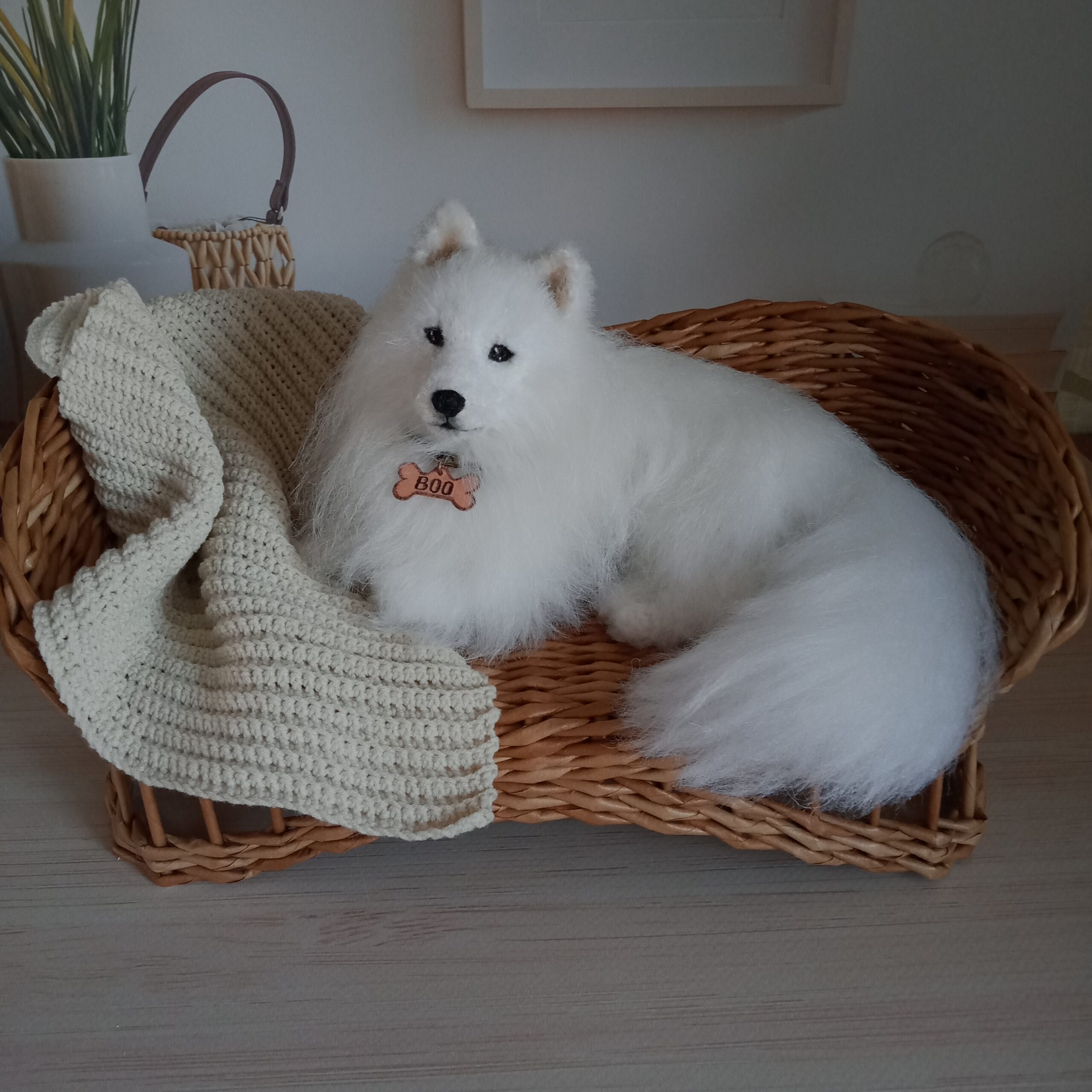 samoyed / handmade half coat-