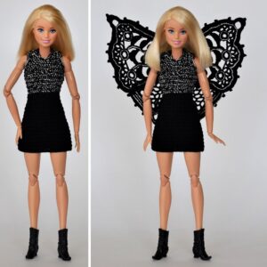 Crochet Barbie doll dress