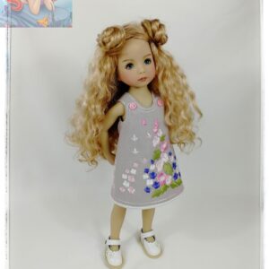 Embroidered dress for doll Dianna Effner Little Darling "MALLOW 2" (For D