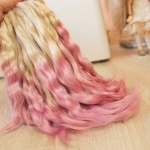 Doll hair ombre wheaten pink