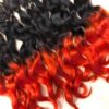 Doll hair ombre black red