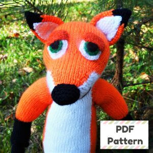 Knit fox pattern, Fox knitting pattern, Crochet fox pattern