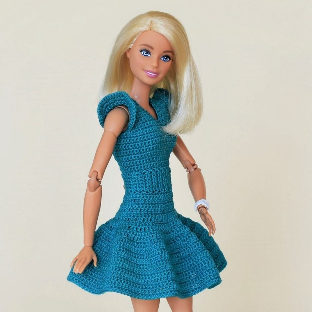 crochet barbie doll dress easy pattern for beginners