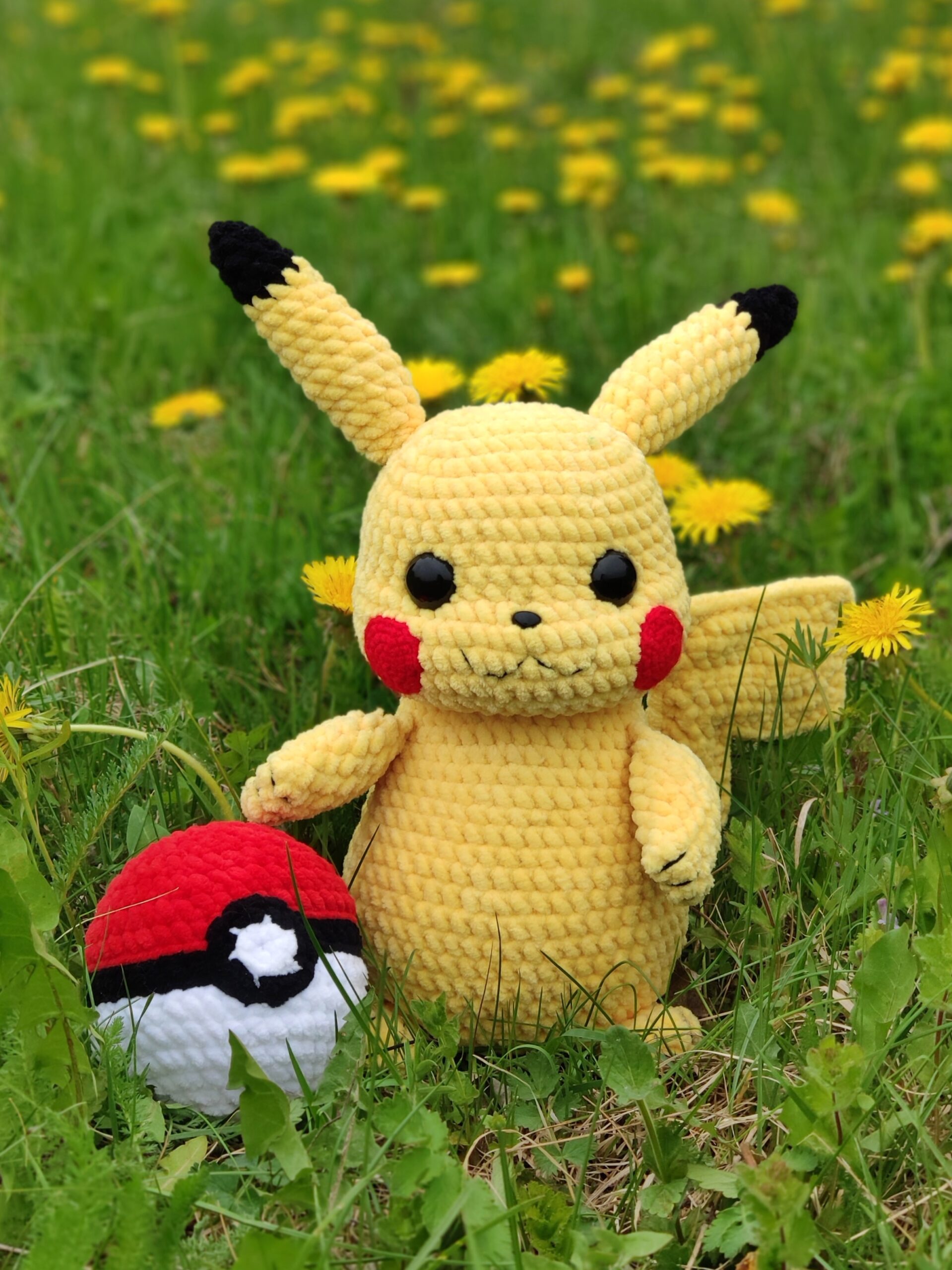Crochet Pikachu pattern, amigurumi pokemon PDF tutorial