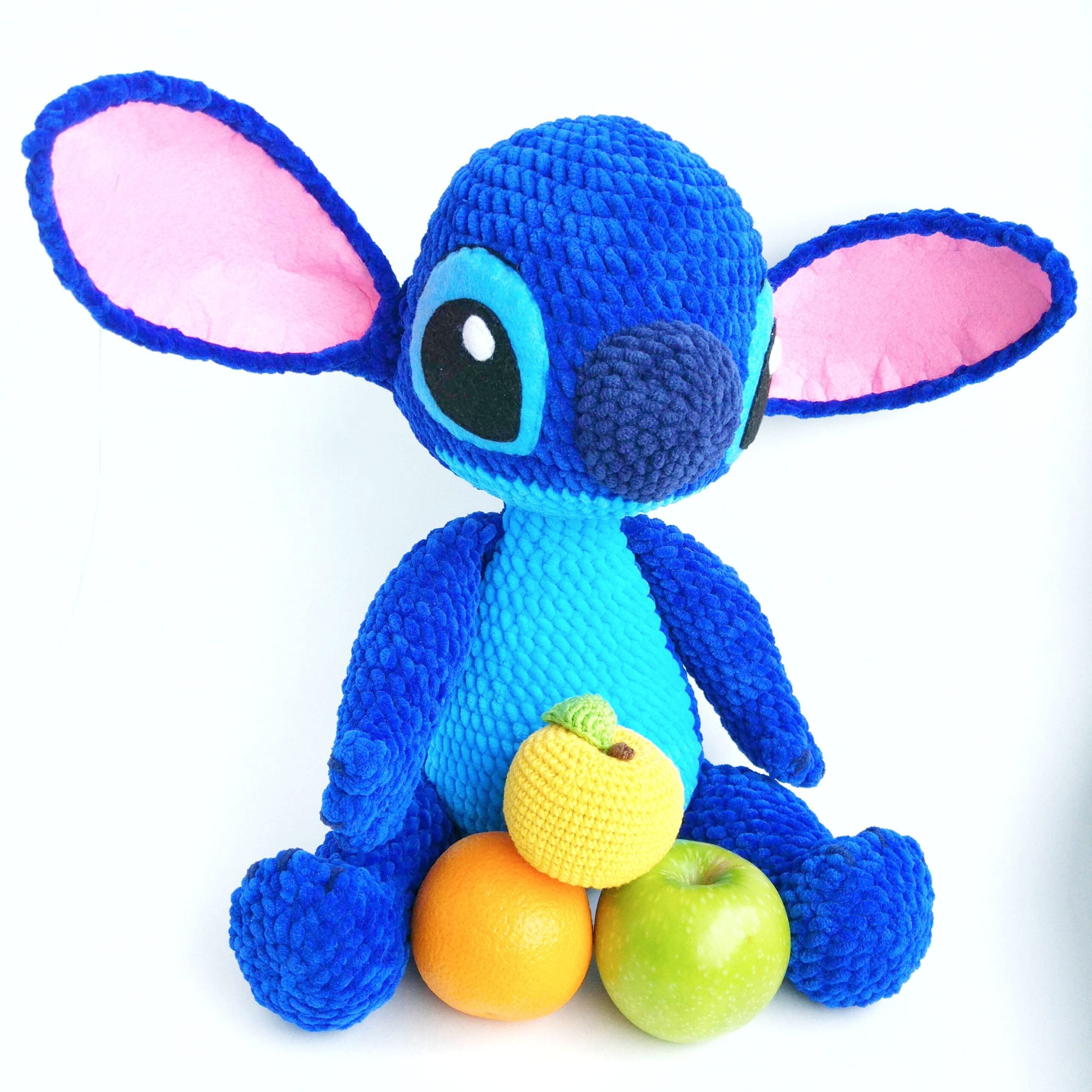 Crochet Plush Stitch toy pattern, amigurumi blue alien - DailyDoll