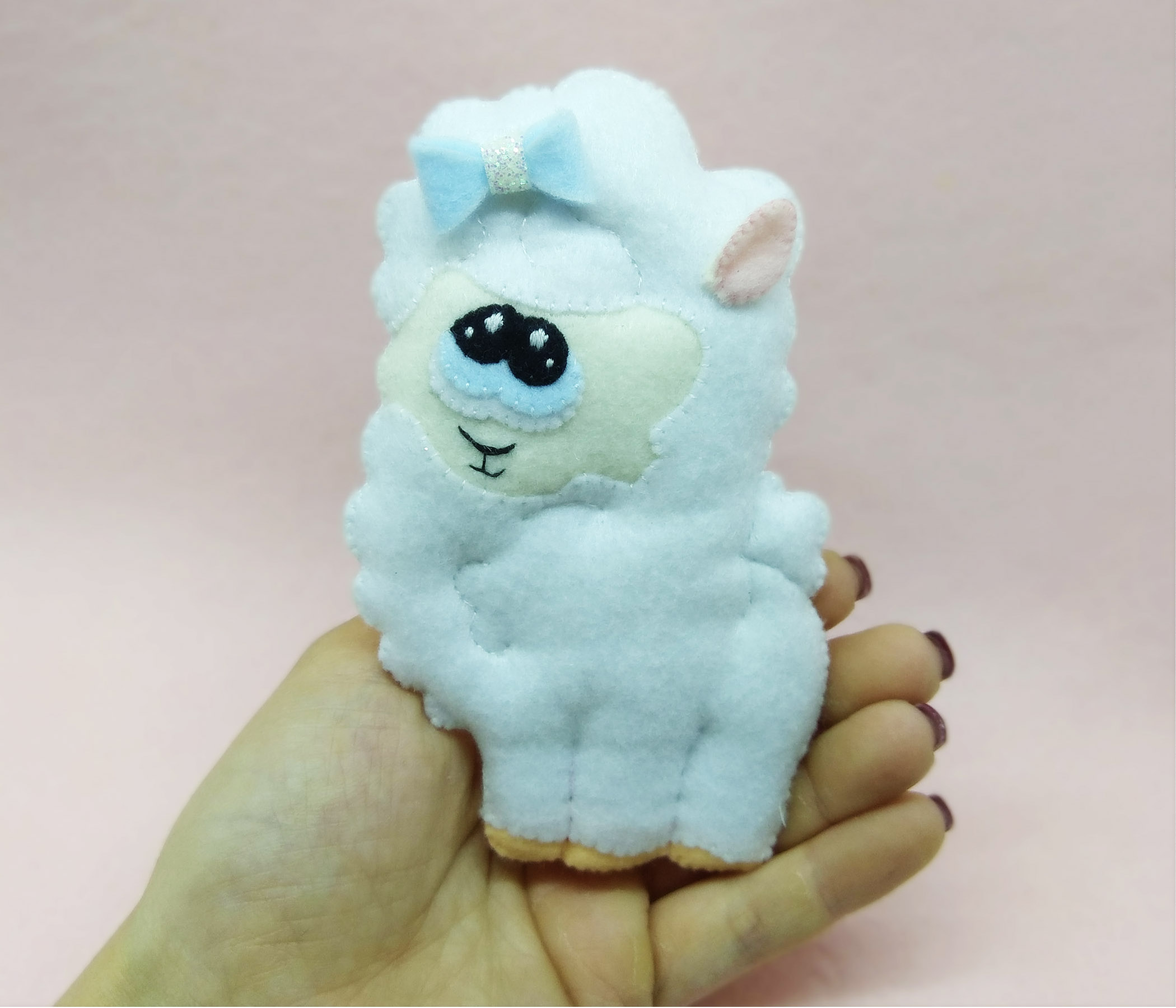 Felt sheep ornament, animals sewing pattern PDF 1 16а