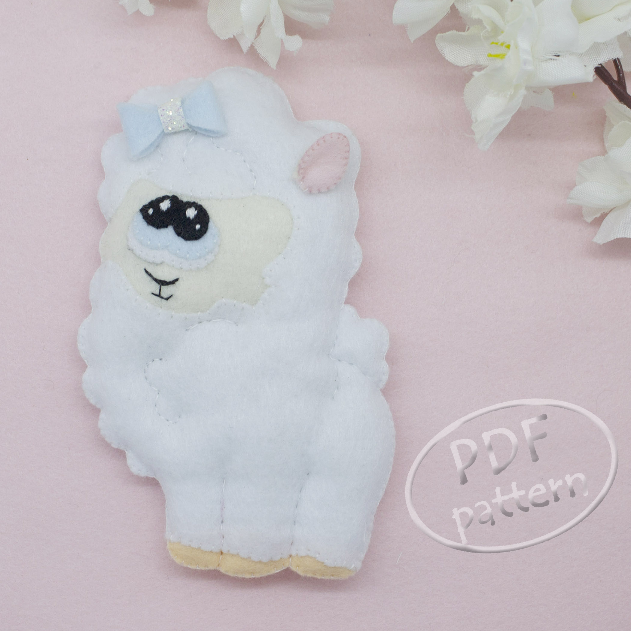 Felt sheep pattern 1а 3
