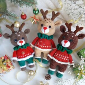 Noël - renne - crochet - motif - amigurumi - jouet