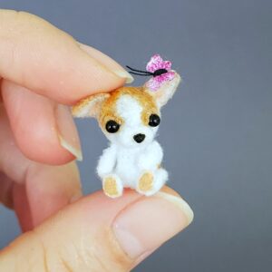 Micro puppy with butterfly