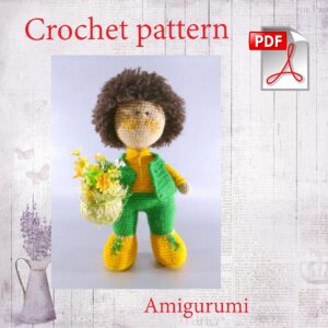 . Amigurumi « The Boy, the doll » Crochet pattern PDF. Tutorial.