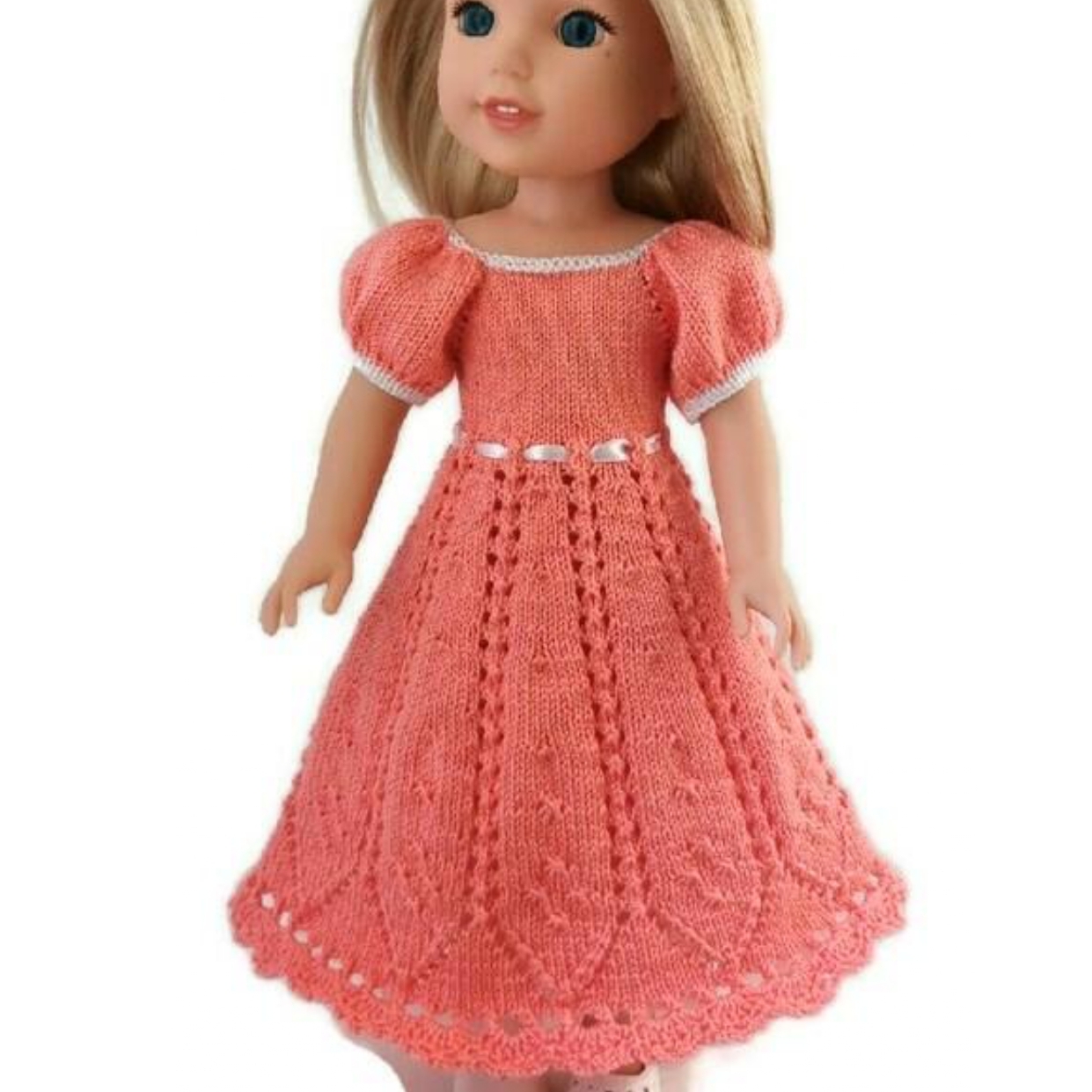 PDF Knitting pattern Bella Dress for 14-15" dolls 3 PDF Knitting Pattern
