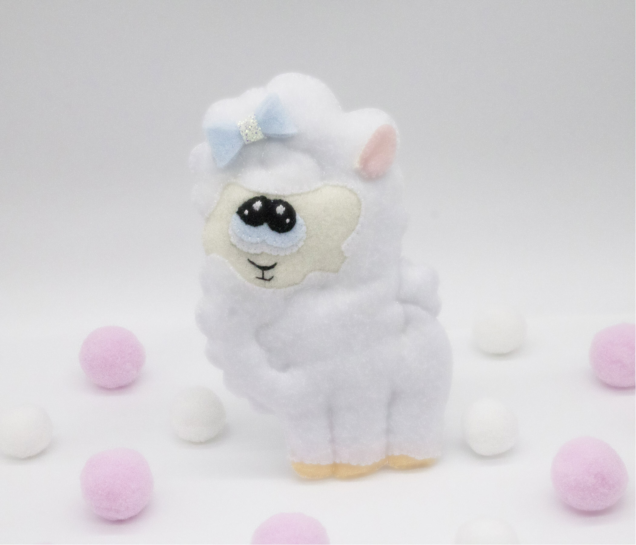Felt sheep ornament, animals sewing pattern PDF 3 4а