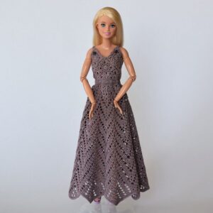 Crochet Barbie doll dress pattern