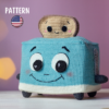 Crochet toaster amigurumi pattern