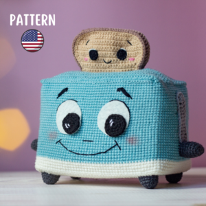 Crochet toaster amigurumi pattern