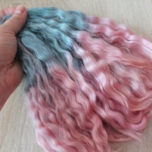 Doll hair turquoise pink