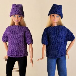 Crochet Barbie doll sweater