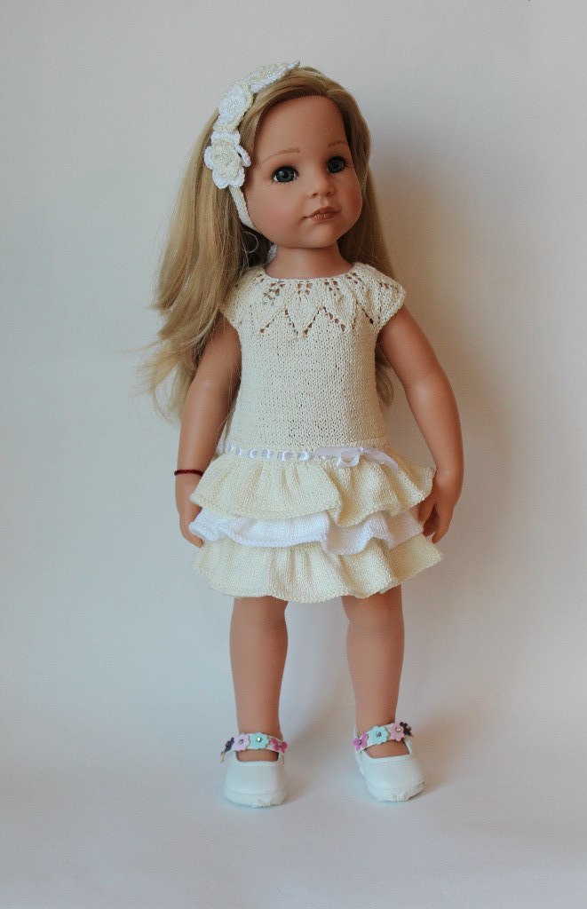 PDF Knitting Pattern Angelina Dress for 18-19 inch dolls 5 PDF Knitting Pattern