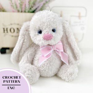 Crochet Bunny pattern PDF. Amigurumi plush pattern animal