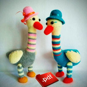 Crochet Duck 30 cm, Goose Pattern PDF
