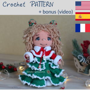 Crochet pattern Christmas Tree Doll, Crochet Fir Tree, amigurumi