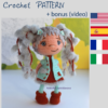 Crochet pattern Pussy Willow doll, amigurumi doll, pdf