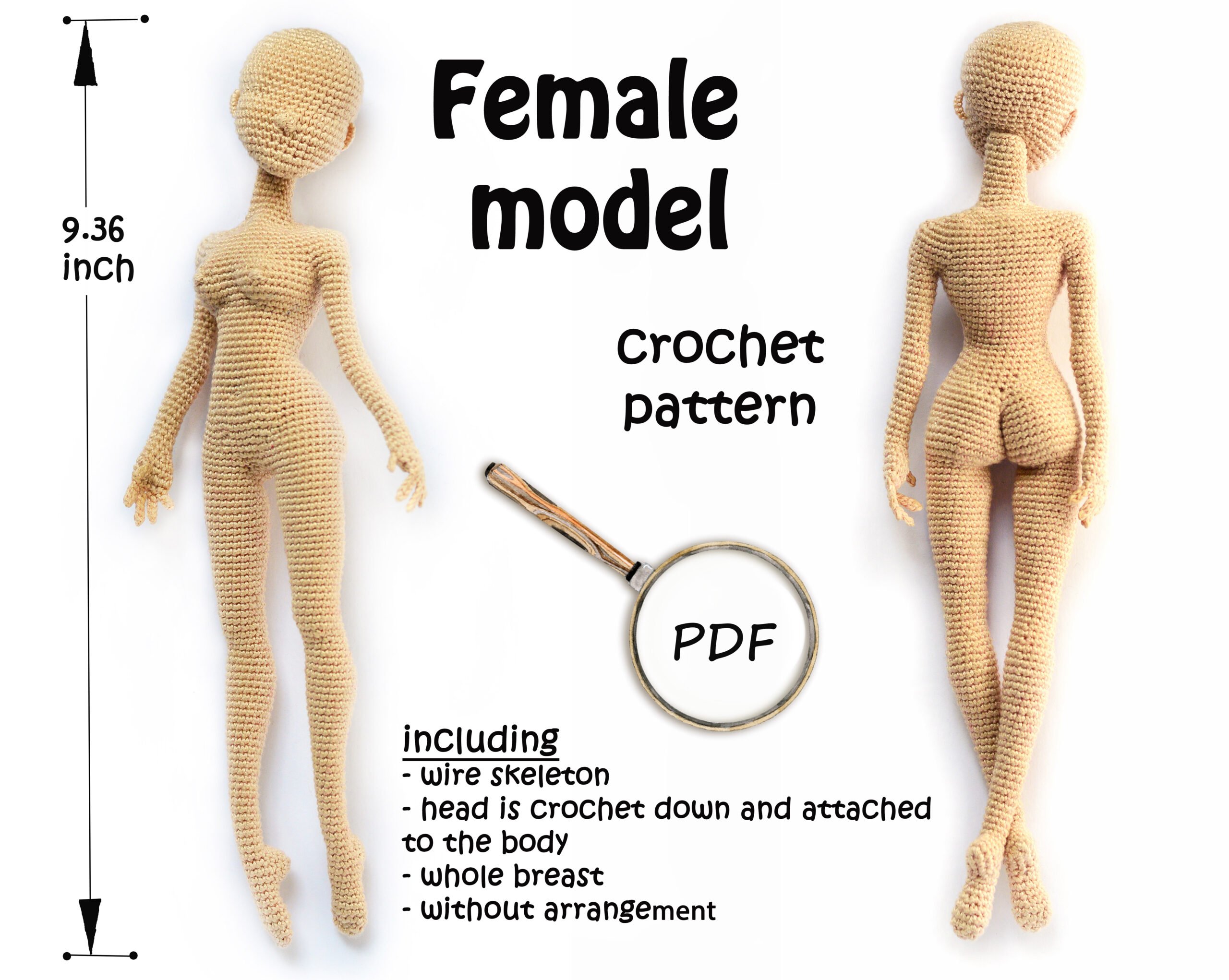 Crochet doll girl PATTERN - DailyDoll Shop