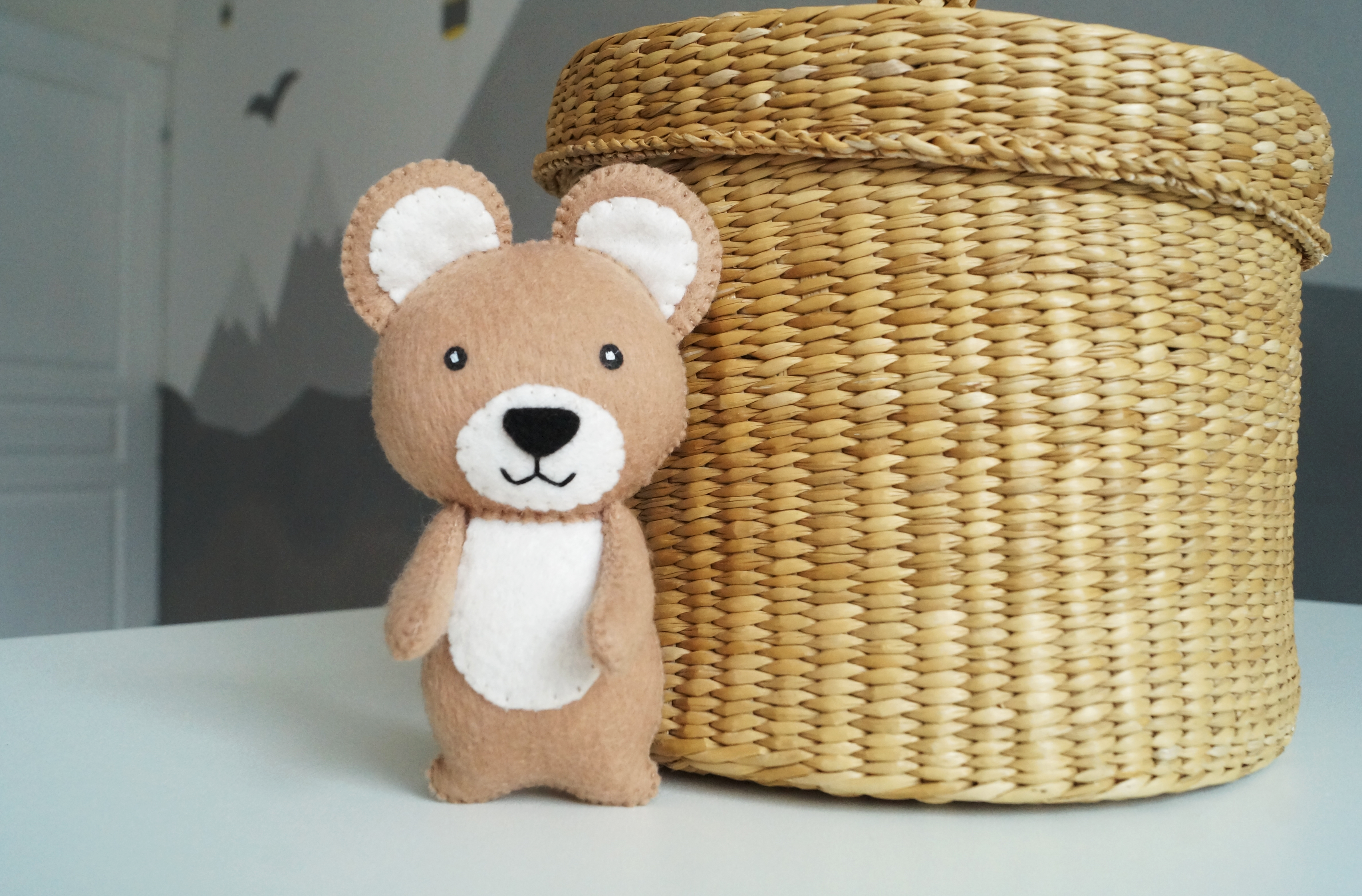 Bear felt animals pattern, woodland stuffed animals, felt toys - DailyDoll  Shop