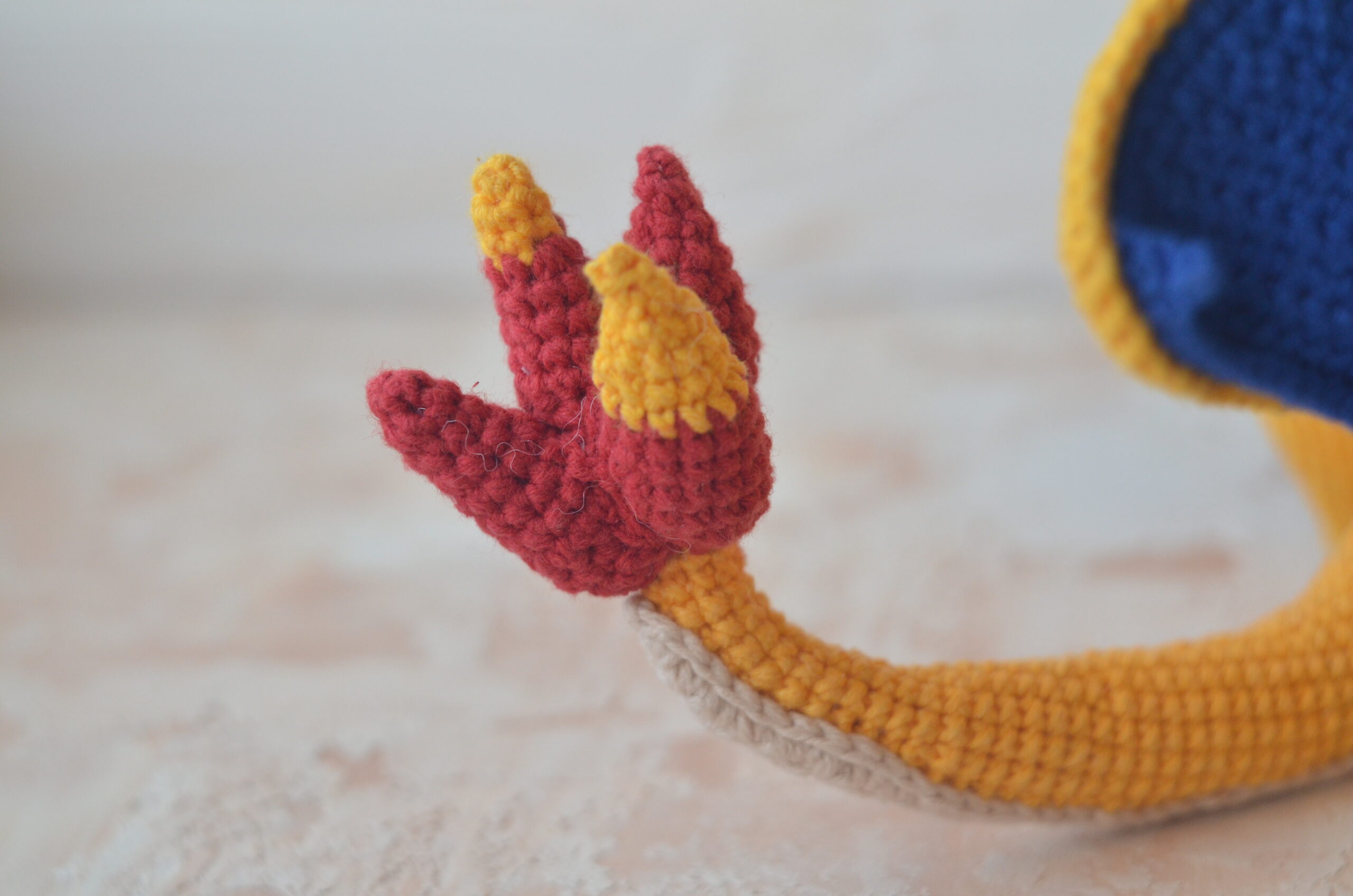 Charizard Crochet Pattern / Pokemon / Lazy Dragon / Orange / 